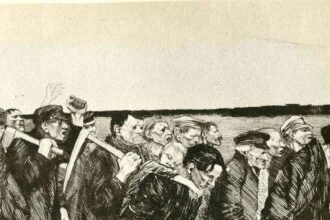 The March of the Weavers in Berlin (1897) by Käthe Kollwitz
