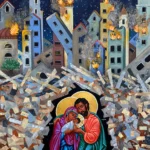 Christ in the Rubble Digital Image