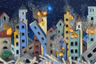 Christ in the Rubble Digital Image